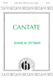 White octavo cover framed by a repeating SECULAR border band: Cantate and Shane W. Dittmar in green lettering above the Hindon Publications logo.